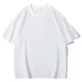 T-shirt blanc uni en coton épais, coupe oversize avec épaules tombantes pour tous. - S / Hauts / Blanc