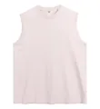 Premium 240g vintage washed light pink sleeveless cotton tank top in loose fit for men - Apricot