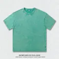 Vintage green heavy wash cotton t-shirt with a baggy loose fit streetwear style - S / Tops / Grass Green