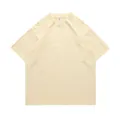 T-shirt oversize en coton lourd 260g jaune crème à épaules tombantes coupe unisexe - S / Hauts / Abricot
