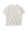 Premium cream white heavyweight pure cotton loose drop shoulder T-shirt SKU variant view - Beige Apricot