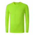 Bright neon green quick-dry long sleeve athletic t-shirt for running and outdoor sports - S / Tops / Fluorescent Green