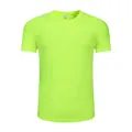Neon green breathable dry-fit crew neck sports t-shirt for running and training. - S / Tops / Fluorescent Green