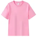 Heavyweight 230g cotton short sleeve T-shirt in light pink color for men and women - S / Tops / Pink