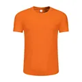 Athletic moisture-wicking quick-dry round neck T-shirt for men and women in vibrant orange - S / Tops / Orange