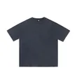 Vintage washed charcoal grey oversize cotton t-shirt in 250g heavyweight fabric - Washed Navy Blue