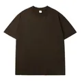 T-shirt oversize 260g marrone lavato con dettagli di fori usurati per un look vintage - 3XL / Top / Caffè