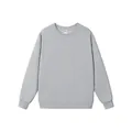 Sweatshirt gris classique à col rond épais avec une coupe décontractée aux épaules - Gris clair
