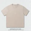 Vintage 230g zwaargewicht gewassen katoenen oversized t-shirt in een beige khaki kleur - Abrikoos