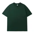 T-shirt oversize verde scuro slavata con scollo a giro e orlo con strappi vissuti - 3XL / Top / verde retrò