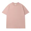 Vintage washed dusty pink oversized t-shirt with distressed holes and round neck - Light Pink