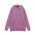 Sudadera con capucha oversize morada lavada vintage 400g pesada con bolsillo canguro - S / Tops / Sudadera con capucha / Púrpura