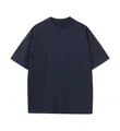 Βαρύ βαμβακερό μπλουζάκι 230g σε navy μπλε, oversized στυλ με στρογγυλή λαιμόκοψη - Ναυτικό Μπλε