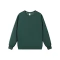 Sweat-shirt premium vert foncé épais surdimensionné à col rond avec un design uni minimaliste - Vert Idéal