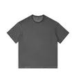 T-shirt corta grigia lavata vintage con scollo rotondo e vestibilità slim - Taglia S / Top / Sfumatura Nera