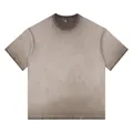 T-shirt vintage dégradé en coton épais 260g coupe oversize pour un look décontracté - S / Hauts / Café Dégradé