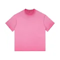 T-shirt court dégradé rose vintage à manches courtes pour femmes en pur coton lourd 240g - S / Hauts / Dégradé Rose Rouge