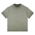 T-shirt oversize en coton vert olive délavé vintage avec un tissu très lourd de 260g - S / Hauts / Vert Armée Dégradé