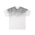 Heavyweight 250g pure cotton T-shirt featuring a grey to white gradient wash effect - Gradient White