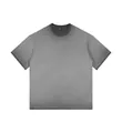 Vintage 240g pure cotton cropped t-shirt with grey gradient and slim fit design - Retro Gradient Gray