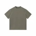 Premium 260g heavyweight oversized washed army green distressed cotton T-shirt - S / Tops / Distressed Army Green