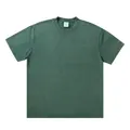 Heavyweight 300g oversize pure cotton T-shirt featuring vintage forest green washed texture - M / Tops / Batik Dark Green