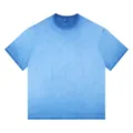 Camiseta vintage degradada azul en algodón de 260g, corte oversize para variante SKU - S / Tops / Azul Zafiro Degradado