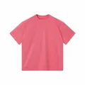 Washed vintage watermelon red oversized 260g heavy cotton short sleeve T-shirt - S / Tops / Distressed Watermelon Red