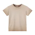 T-shirt slim da donna lavata vintage con sfumatura beige - Cachi Sfumato