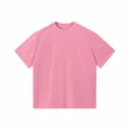 Vintage washed oversized pure cotton short sleeve T-shirt in tie-dye light pink - M / Tops / Distressed Light Pink