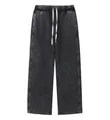 Pantalon de jogging gris délavé oversize à jambes larges avec cordon de serrage - 3XL / Bas / Noir Lavé