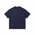 Oversized 260g heavy cotton washed t-shirt featuring a vintage denim blue finish - S / Tops / Distressed Denim Blue