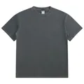 Premium retro vintage washed grey oversized t-shirt made of 280G pure cotton for men - XL / Tops / Dark Gray