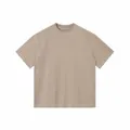 Heavyweight 260g washed distressed oversize pure cotton T-shirt in Tie-dye Khaki color - S / Tops / Distressed Khaki
