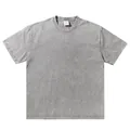 Heavyweight 300g oversized acid wash cotton T-shirt in vintage gray - S / Washed Gray