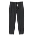 Vintage gewaschene anthrazitfarbene Oversize-Jogginghose mit Kordelzug und Bündchen. - S / Unterteile / 400g Jogginghose mit Bündchen / Schwarz