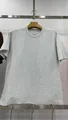 T-shirt à manches courtes en coton épais gris chiné, coupe ample et décontractée - S / Hauts / Gris Chiné