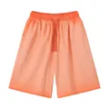 Short décontracté en coton dégradé orange délavé vintage avec cordon de serrage réglable - S / Bas / 320g/Paquet / Orange Dégradé