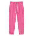 Hochwertige 400g vintage gewaschene rosa Jogginghose mit Kordelzug und elastischen Bündchen - S / Unterteile / 400g Jogginghose mit Bündchen / Fuchsia