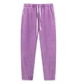 Hochwertige lila gewaschene Oversize-Jogginghose mit Kordelzug für Freizeitmode - S / Unterteile / 400g Jogginghose mit Bündchen / Lila
