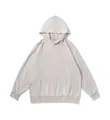 Minimalist oversized washed grey vintage hoodie with kangaroo pocket and drawstring hood - S / Tops / Apricot