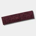 High elastic seamless leopard print sports headband in dark burgundy ribbed fabric - One Size / Wine Bottle
