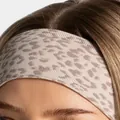 Seamless leopard print yoga headband with high elasticity for sports and fitness - One Size / Cream