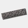 Elastic seamless leopard print yoga sports headband in grey for fitness and running - One Size / Graphite Grey