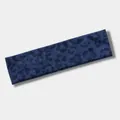 Seamless navy blue leopard print yoga headband with high elasticity for fitness sports - One Size / Navy Blue