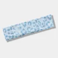 Seamless leopard print blue yoga headband with high elasticity for fitness and running - One Size / Baby Blue