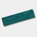 Seamless leopard print yoga headband in teal, high-elastic sports headwear for fitness. - One Size / Turquoise Green