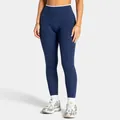 Pantalon de yoga sans couture imprimé léopard bleu marine taille haute fitness - Léopard Bleu Marine