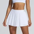 Professional white pleated tennis skirt for women outdoor fitness and gym training - S / Bottoms / White