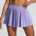 Jupe de tennis plissée taille haute lavande pour le fitness et les sports de plein air - Violet de Rêve